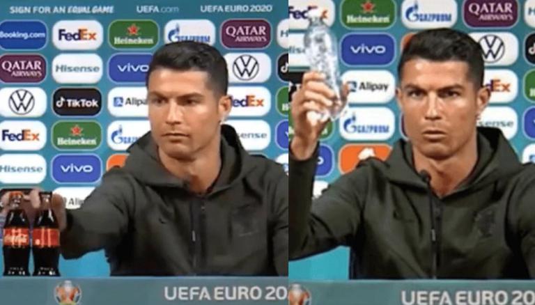 युरोकप: पत्रकार सम्मेलनमा राखिएको पेयपदार्थ हटाए जरिबाना गरिने